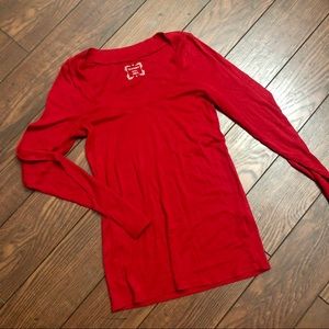 LIKE NEW red scoop neck tee